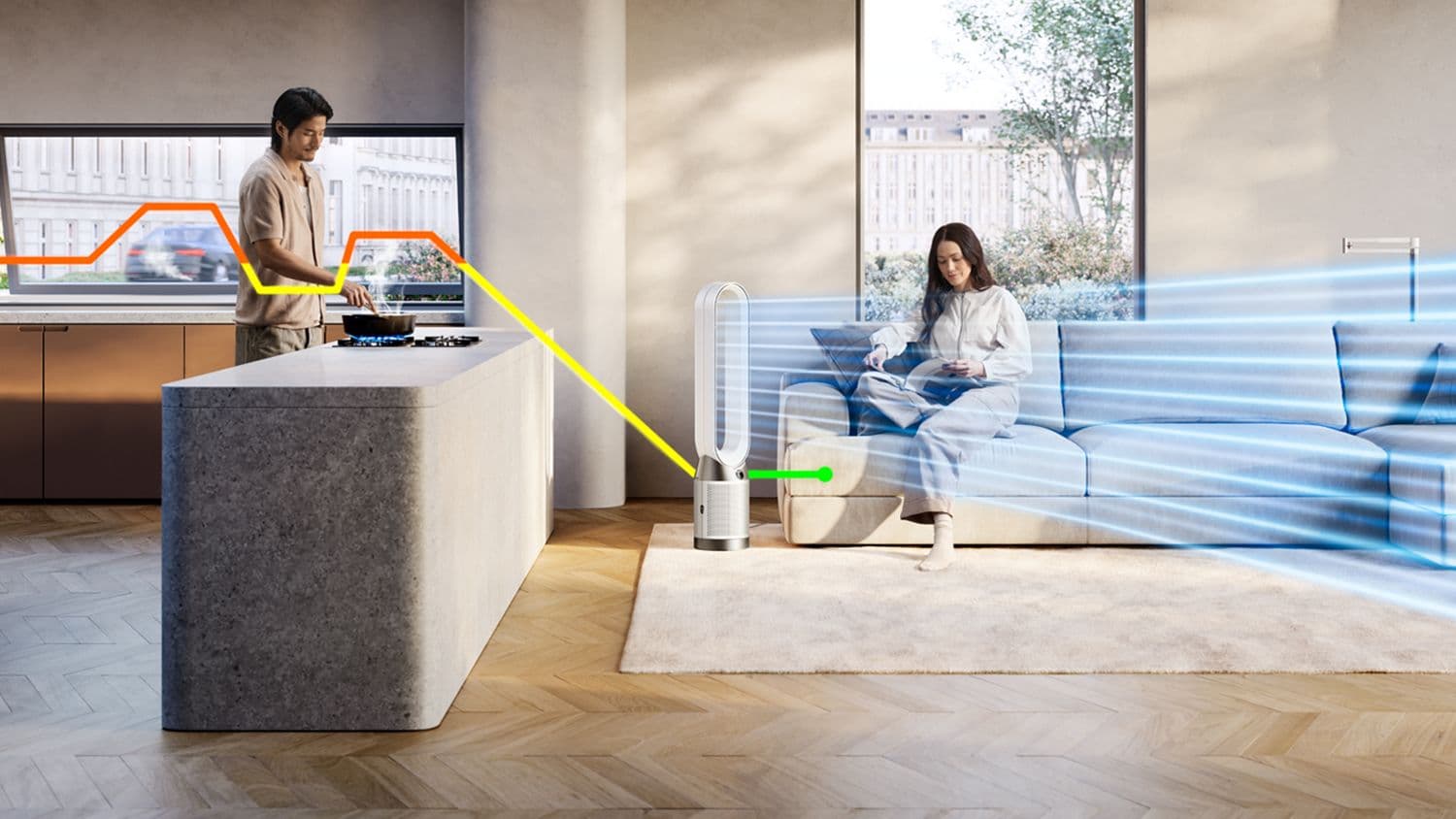 Dyson Purifier Cool™ PC1 Purificador e Ventilador - Branco